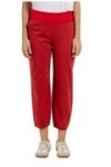 Pantalon en coton taille haute élastiquée