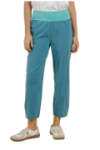 Pantalon en coton taille haute élastiquée