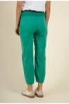 Pantalon en coton taille haute élastiquée
