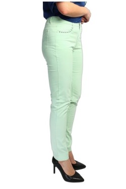 Pantalon slim en coton avec détails cloutés