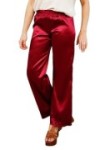Pantalon en satin taille haute