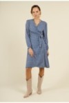 Robe porte-feuille à l'imprimé de petit pois