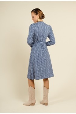 Robe porte-feuille à l'imprimé de petit pois