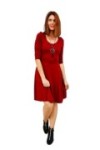 Robe fluide évasée tissu stretch confortable