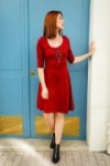 Robe fluide évasée tissu stretch confortable