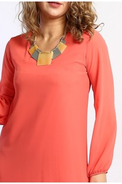 Robe fluide à manches longues