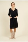 Robe taille ceinturée avec laçage