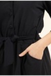 Robe taille ceinturée avec laçage