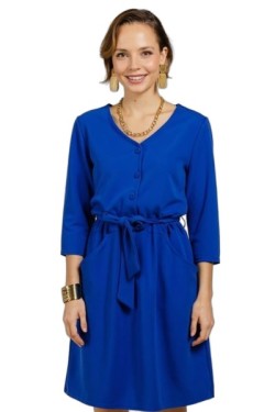 Robe taille ceinturée avec laçage