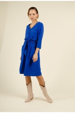 Robe taille ceinturée avec laçage
