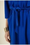 Robe taille ceinturée avec laçage