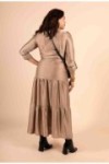Robe longue cache-cœur satinée fluide