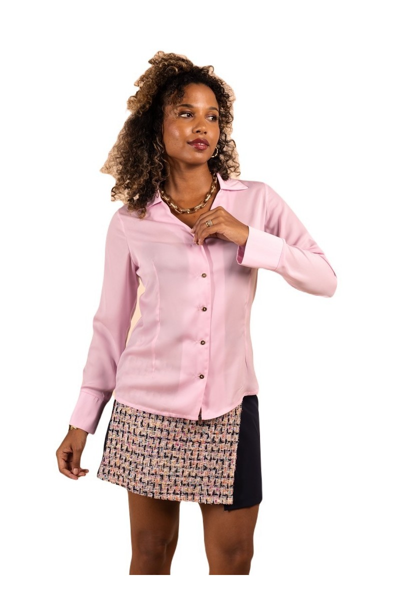 Chemise cintré col en V