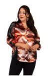 Chemisier en satin imprimée