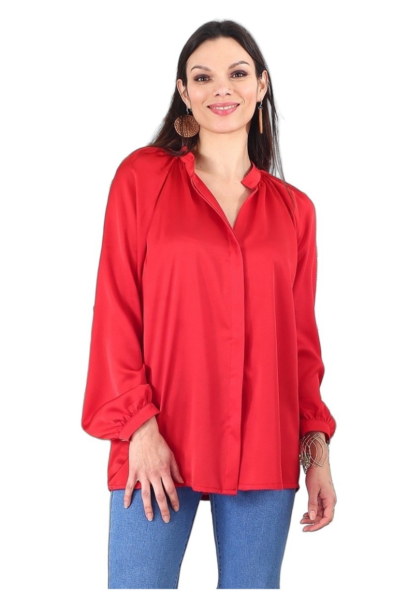 Chemise fluide en satin